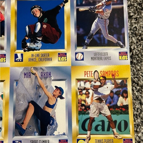 Uncut sheet of Sports Illustrated for Kids cards from Series 2 September 1996 - Picture 4 of 7